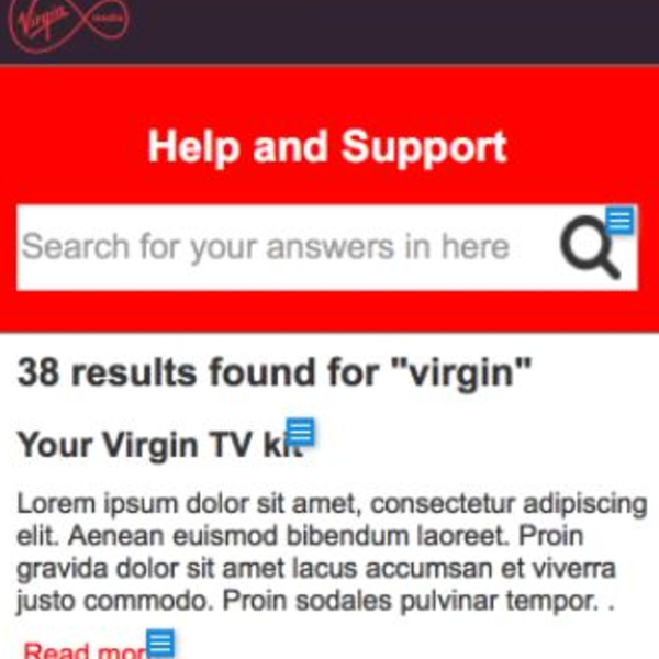 Virgin Media - My Virgin Media Mobile Prototype